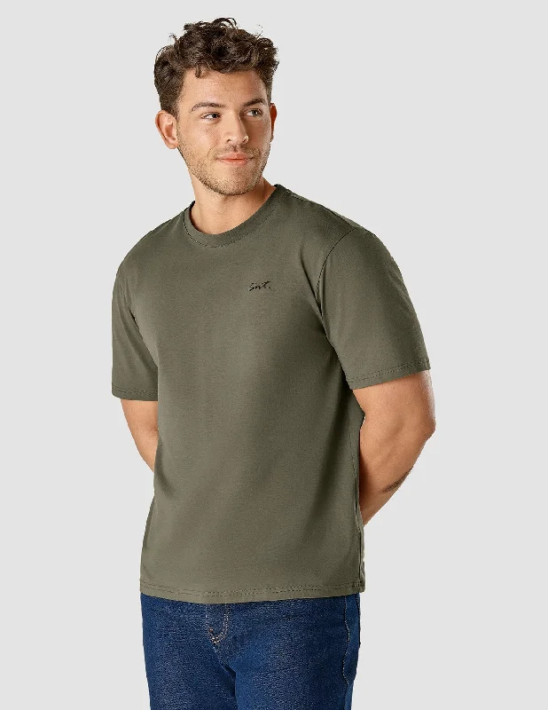 Men’s ultrathin fabric top-Supima T-Shirt Box Fit Legacy Remote Green