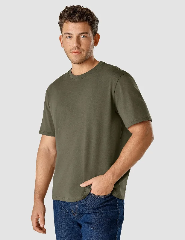 Men’s active sport shirt-Supima T-Shirt Box Fit Remote Green