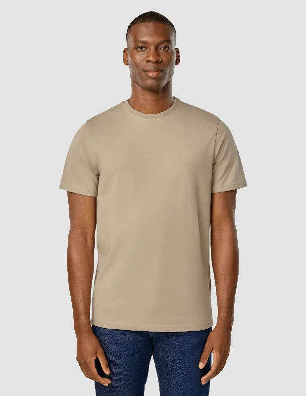 Men’s all-day short-sleeve top-Supima T-Shirt Wooden Beige