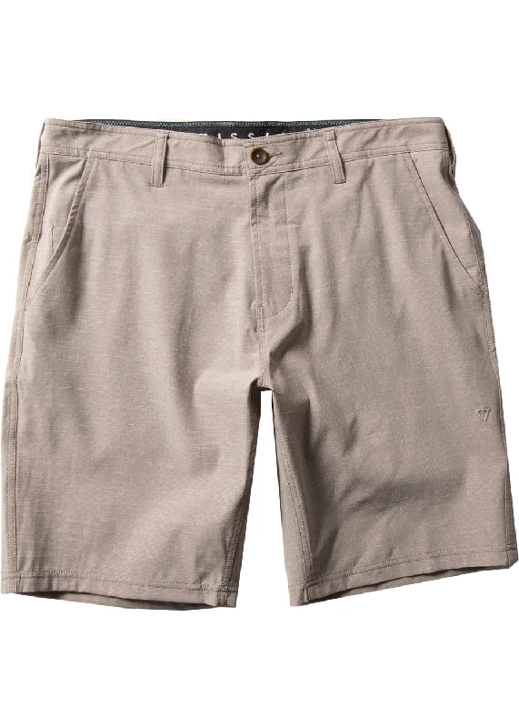 Men’s hip cargo trousers-Vissla Fin Rope Hybrid 19.5" Shorts-Dark Khaki