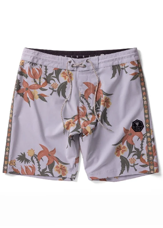 Men’s neat straight denim-Vissla Hibiscus Haze 17.5" Boardshorts-Bone