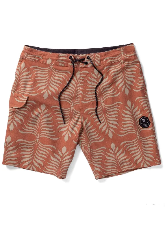 Men’s elastic jogger denim-Vissla Island Impressions 17.5" Boardshorts-Terracotta