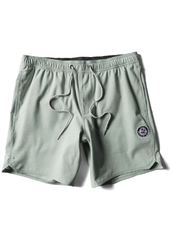 Men’s iconic denim trousers-Vissla Solid Sets 17.5" Ecolastic Boardshorts-Light Sage