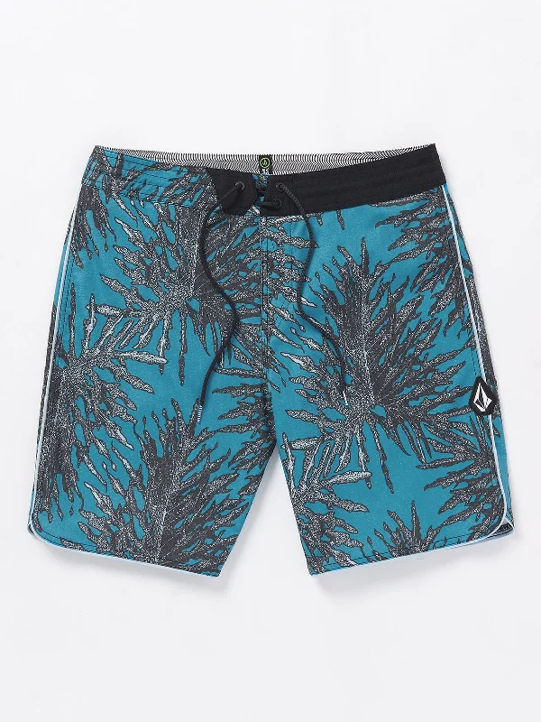 Men’s worn jogger pants-Volcom Beeg Leef Stoney 19 Boardshorts-Tidal Blue