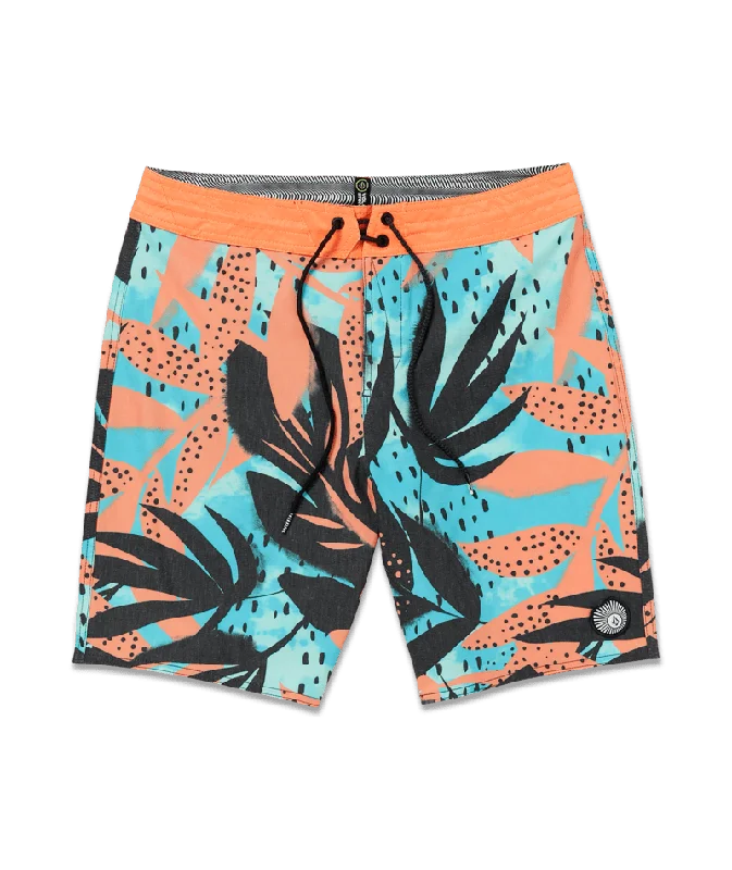 Men’s baggy jogger trousers-Volcom Waterside Floral Stoney 19 Boardshorts-Tigerlily