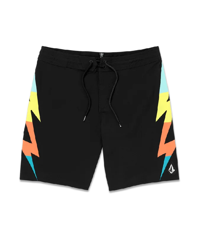 Men’s hip cargo trousers-Volcom Zapped Liberators 19 Boardshorts-Black