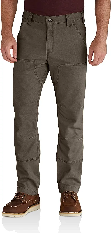 Men’s rich black trousers-Carhartt Men's Rugged Flex Relaxed Fit Heavyweight Double-Front Utility Logger Jean