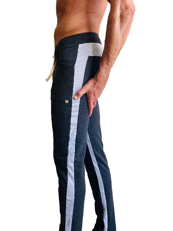 Men’s refined jogger pants-Eco-Track & Yoga Sweat Pant (Charcoal w/Grey)