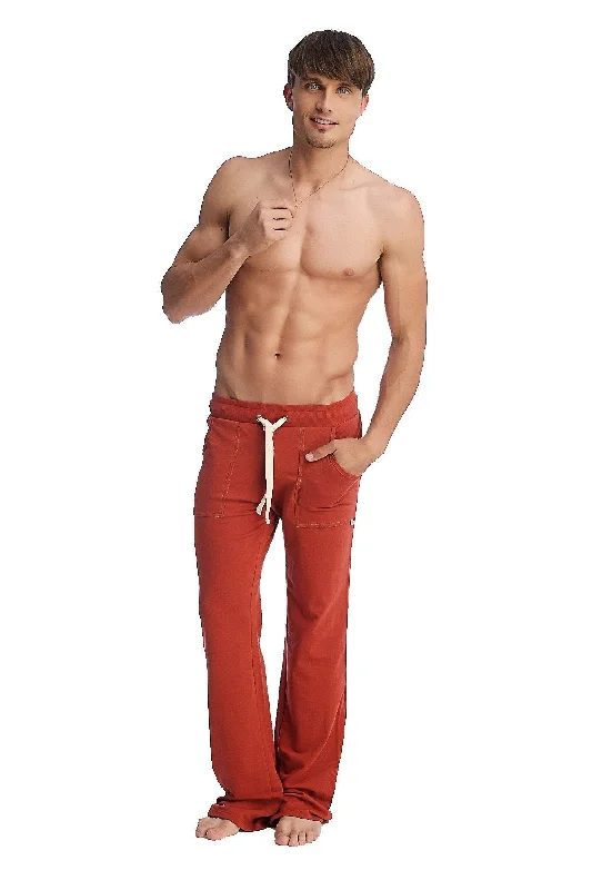 Men’s neat chino pants-Eco-Track & Yoga Sweat Pant (Cinnabar)