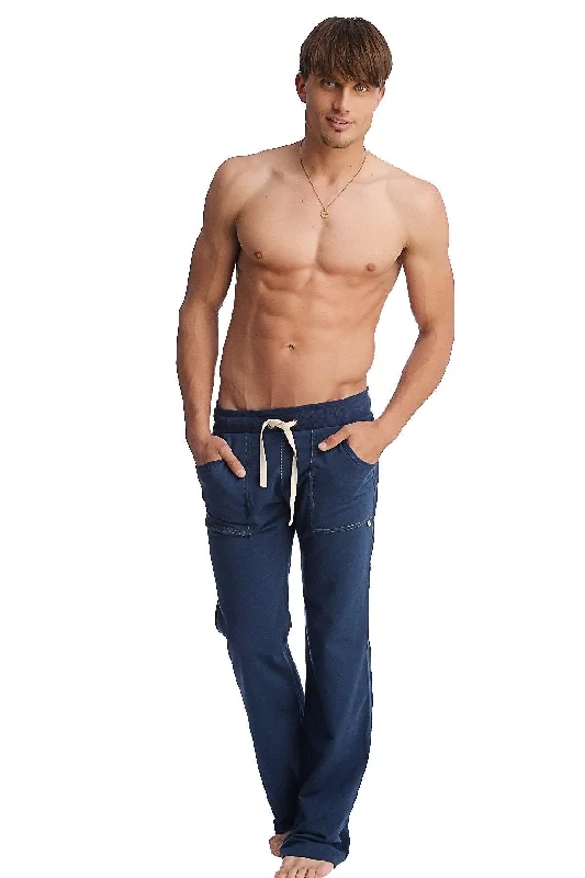 Men’s breezy black trousers-Eco-Track & Yoga Sweat Pant (Solid Royal Blue)