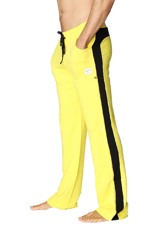 Men’s faded skinny jeans-Eco-Track & Yoga Sweat Pant (Yellow w/Black)