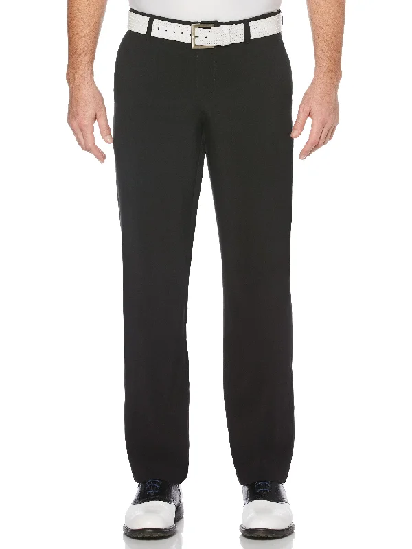 Men’s worn chino pants-Men's Flat Front Active Flex Pant - Black