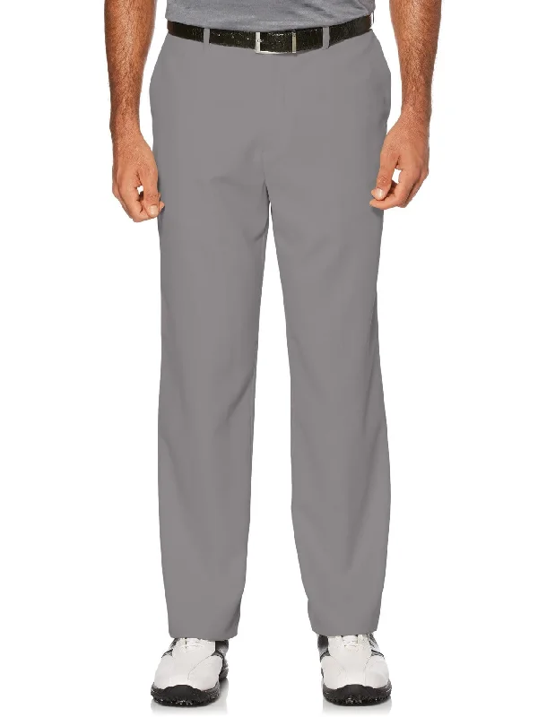 Men’s breezy chino pants-Men's Flat Front Expandable Waistband Pant - Gray