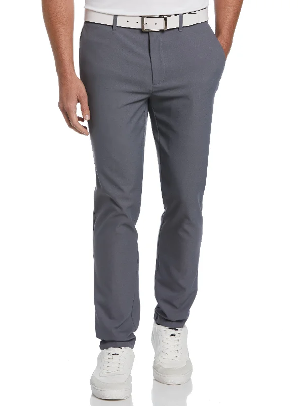 Men’s elastic jogger denim-Men's Flat Front Solid Golf Trousers