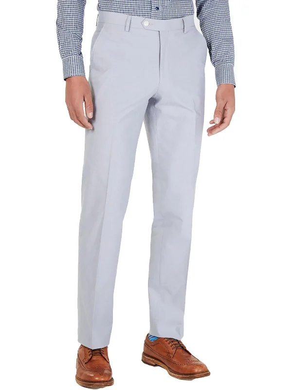 Men’s pure slim trousers-Hall Mens Office Modern Fit Dress Pants