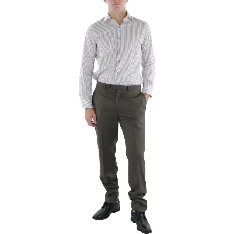 Men’s torn slim jeans-Mens Classic Fit Business Dress Pants