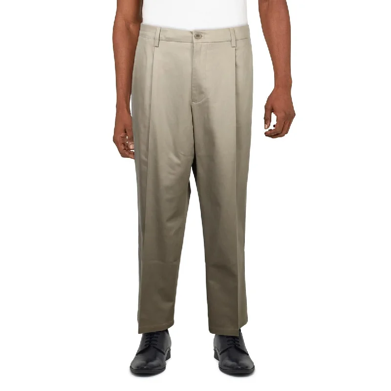 Men’s sharp straight khakis-Mens Office Wear Stretch Dress Pants