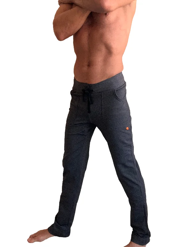 Men’s elastic jogger denim-PERFORMANCE-Premium Track & Lounge Sweat Pant (Charcoal Heather)