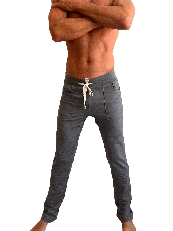 Men’s refined straight jeans-PERFORMANCE-Premium Track & Lounge Sweat Pant (Dark Heather Grey)