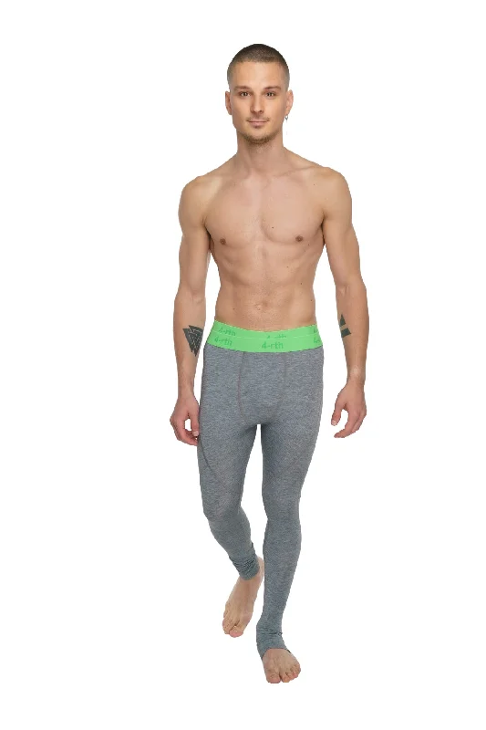 Men’s clean khaki jeans-Performance Yoga Leggings - Long (Steel Heather)