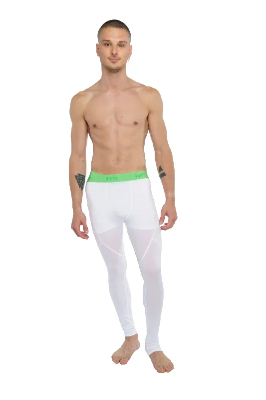 Men’s faded dress trousers-Performance Yoga Leggings - Long (Arctic White)