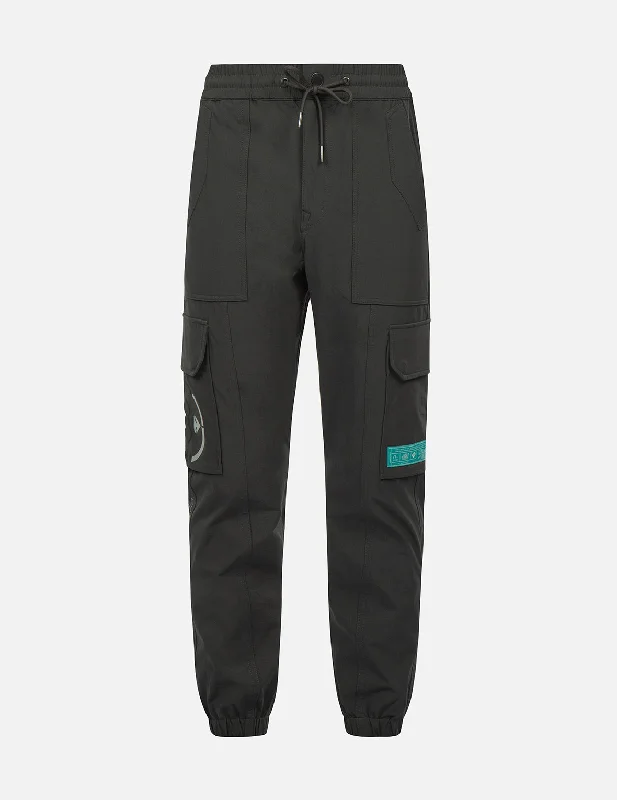 Men’s loose cargo pants-Seagull Print Cargo Pants