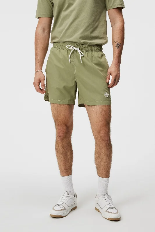 Men’s loose cargo pants-Banks Solid Swim Trunks