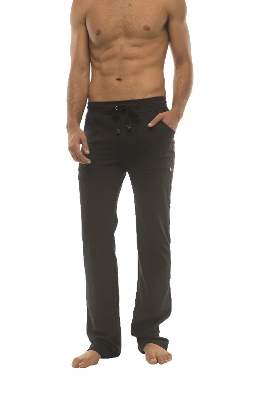 Men’s refined khaki jeans-Ultra Flex Yoga Track & Yoga Sweat Pant (BLACK w/Black & Black)