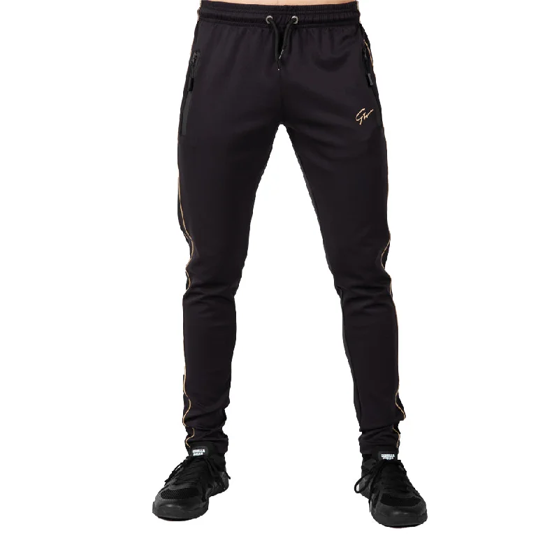 Men’s baggy jogger trousers-Wenden Track Pants - Black/Gold