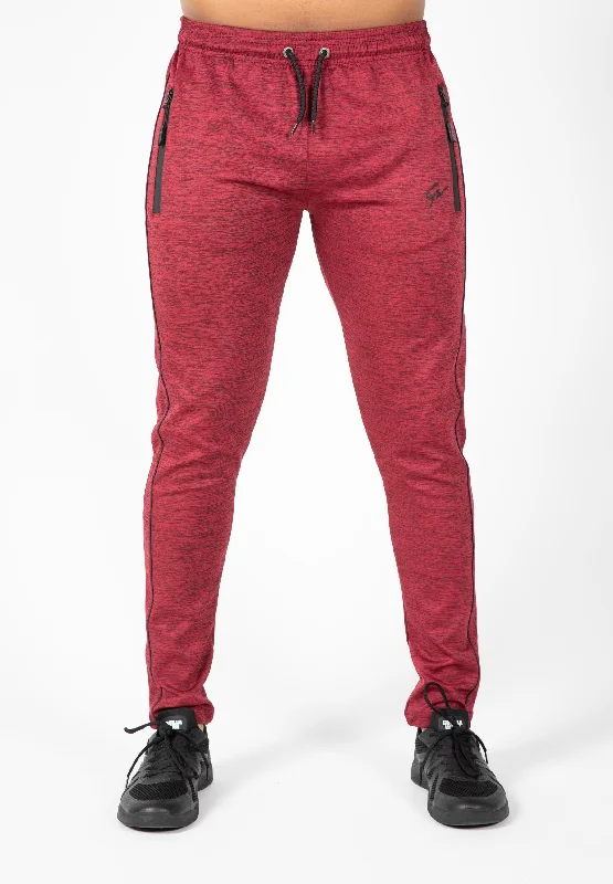 Men’s multi-purpose cargo pants-Wenden Track Pants - Burgundy Red