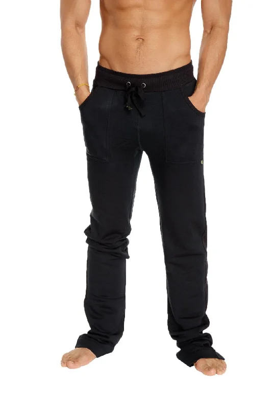 Men’s multi-purpose cargo pants-**Winter Collection** Mid-Weight Luxury-Fleece Track & Lounge Sweat Pant (Black)