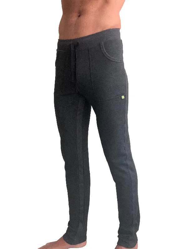 Men’s pure straight pants-**Winter Collection** Mid-Weight LUXURY-Fleece Track & Lounge Sweat Pant (Charcoal)