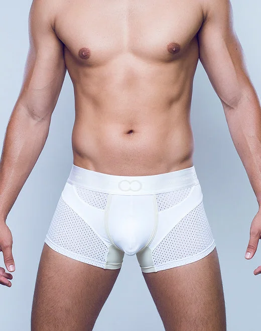 men's slim-fit underwear assortment-AKTIV Pegasus Trunk Underwear - White/Tan