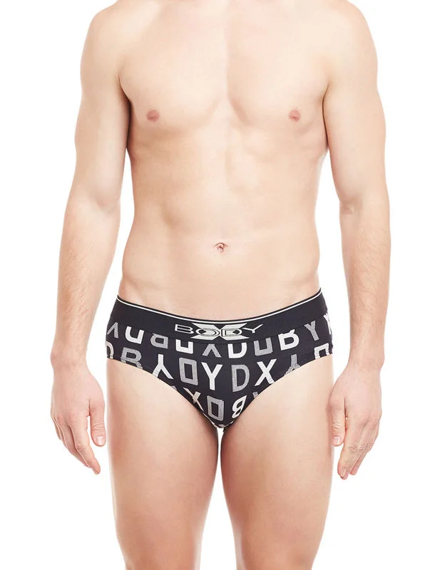 men's high-waisted underwear assortment-Body X Printed Briefs-BX04B