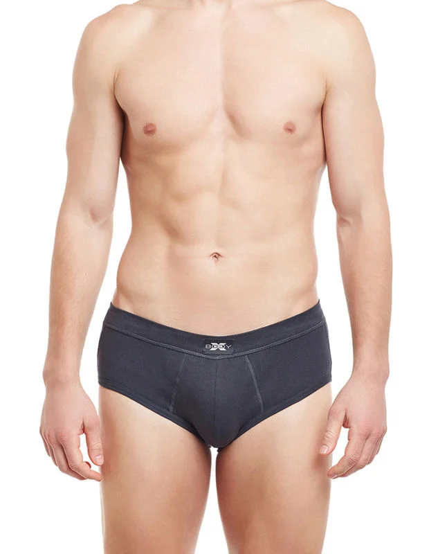 men's slim-fit underwear assortment-Body X Solid Briefs-BX14B-Navy