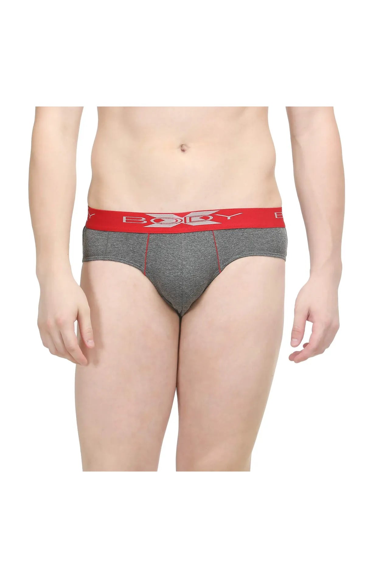 men's performance underwear set-Body X Solid Briefs-Pack of 2-BX16B-Dark Grey Melange