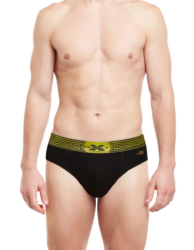 men's slim-fit underwear deal-BodyX Solid Briefs-BX28B-Black