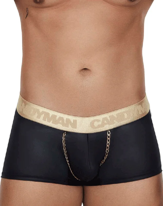 men's modal underwear delivery-Candyman 99664 Chain Trunks Black