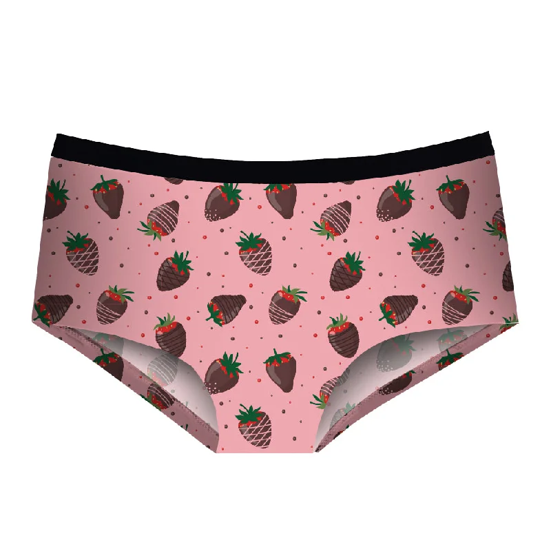 men's fitted briefs for shape-Chocolate Strawberries  - Cheeky Brief