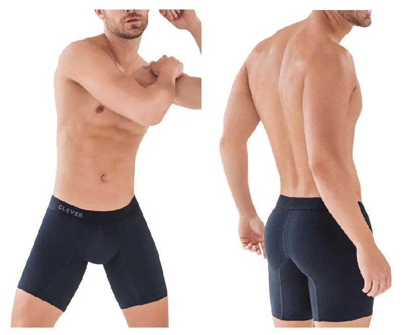 men's long-leg underwear pack-Clever 0886 Caribbean Boxer Briefs Color Black