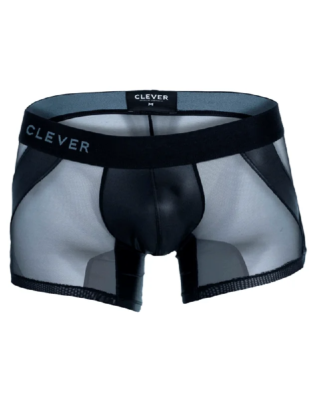 men's silk boxer shorts for elegance-Clever 1224 Inferno Trunks Black