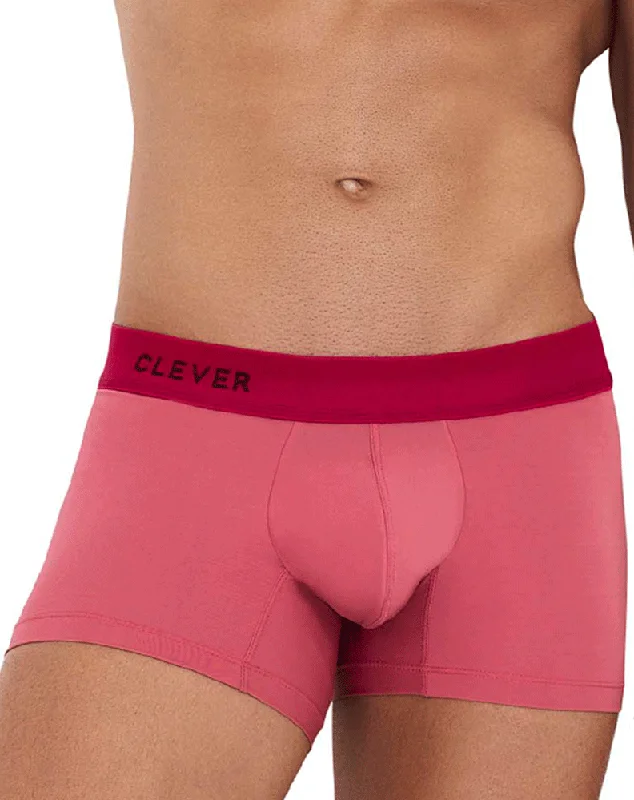 men's warm boxer briefs for coziness-Clever 1235 Fervor Trunks Pink