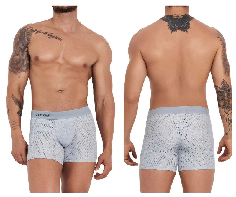 men's high-waisted underwear offer-Clever 1260 Euphoria Boxer Briefs Color Gray