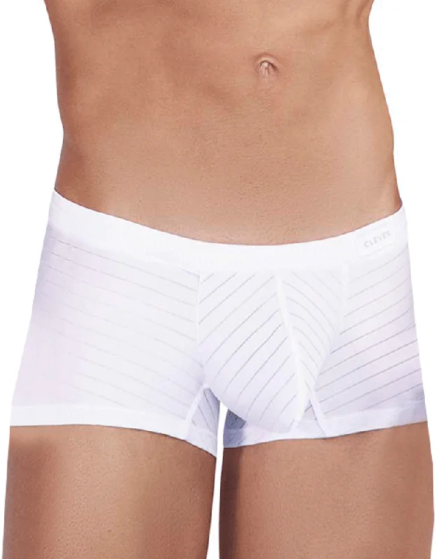 men's seamless underwear service-Clever 1448 Sainted Trunks White