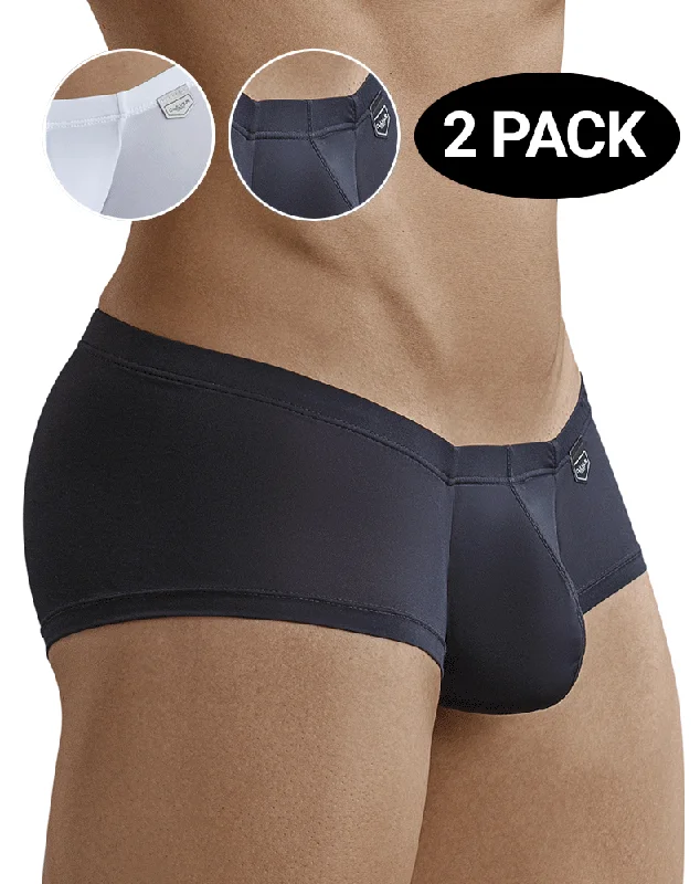 men's colorful underwear bundle-Clever 229924 Australian Trunks 2-Pack (1 Black & 1 White)