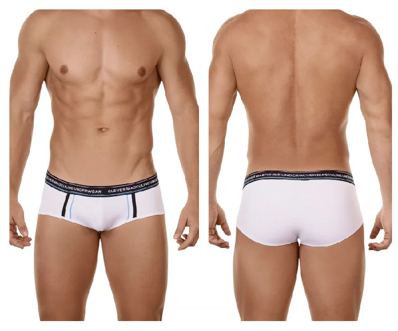 men's anti-chafing underwear multipack-Clever 5402 Senses Briefs Color White