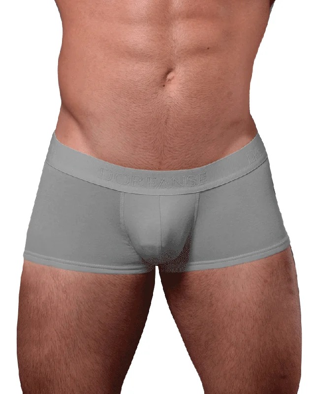 men's fitted underwear set-Doreanse 1760-gry Low-rise Trunk Gray