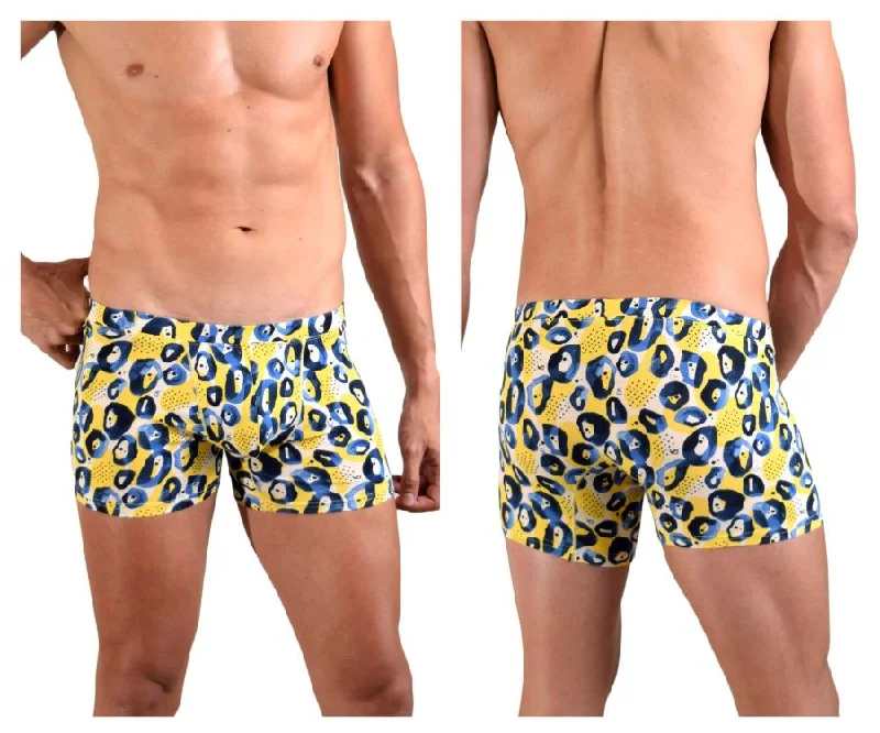 men's hypoallergenic underwear pack-Doreanse 1799-PRN Leopard Art Boxer Briefs Color Printed