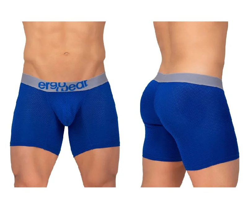 men's odor-resistant underwear subscription-ErgoWear EW1214 MAX MESH Boxer Briefs Color Cobalt Blue