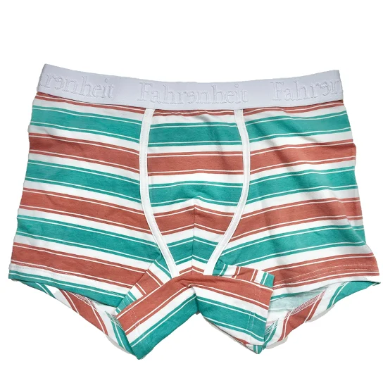 men's affordable trunks for value-Grant Trunk | Coral & Green Stripe